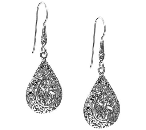 silver drop earrings amazon|artisan silver drop earrings.